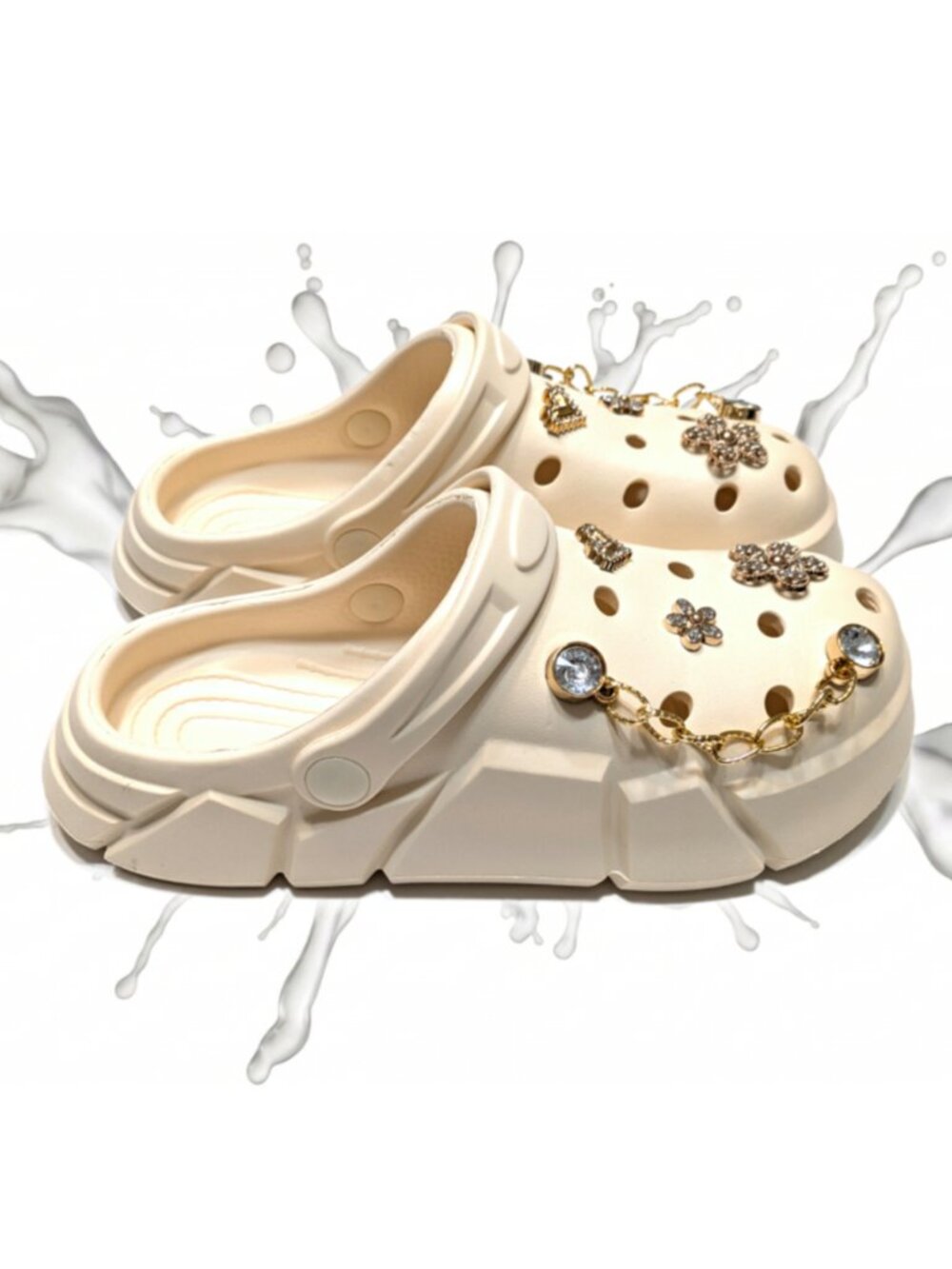 GIRL'S IVORY CLOGS - Accessories Included, Little & Big Kids' (C11-J4)